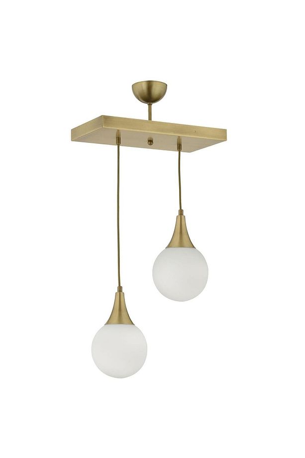 Damla 2 Li Sıralı Eskitme -Led Ampul  Dahil Modern Koridor Mutfak Salon Sarkıt Avize - 7