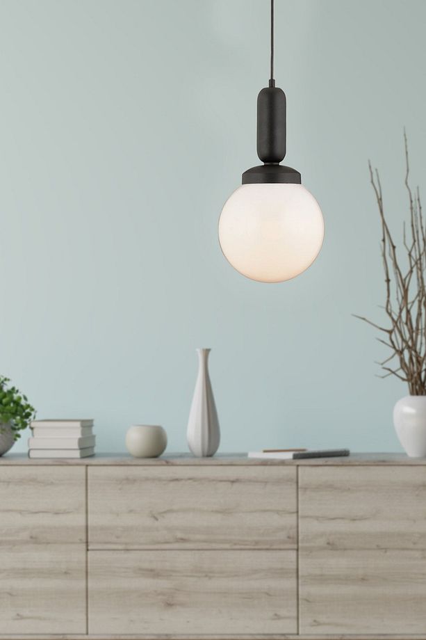 Arlo Tekli Siyah Modern Sarkıt Top Avize Mutfak Salon Sarkıt Avize - 1