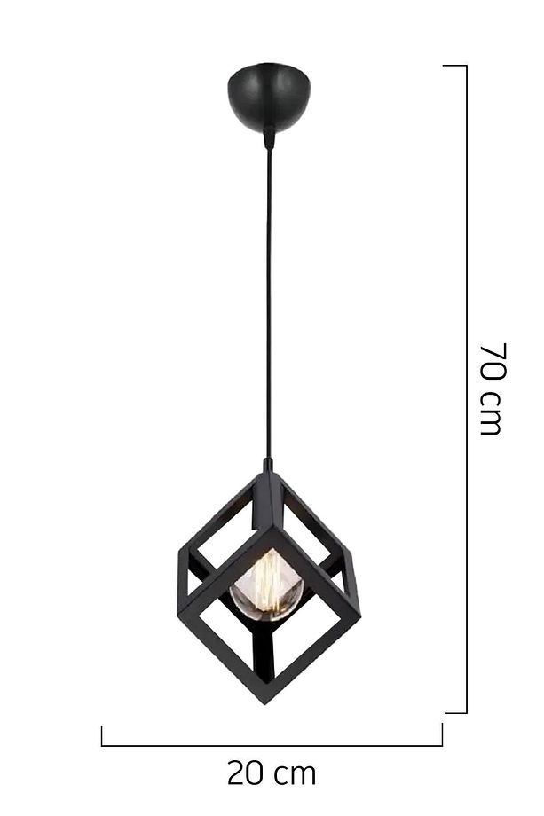 Cup Tekli Sarkıt Siyah Modern Retro Sarkıt Mutfak Salon Sarkıt Avize - 3