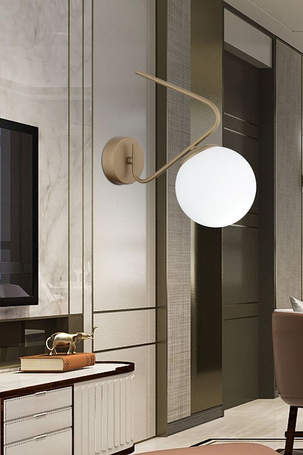 Mildred Tekli Eskitme Duvar Lambası Yatak Odası-yatak Başı-banyo Için Modern Aplik - 1