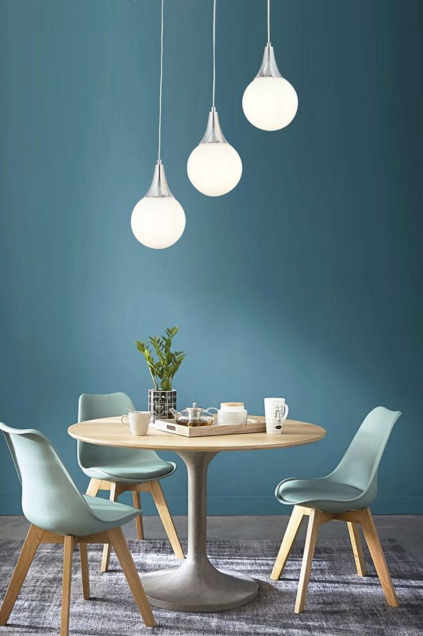 Damla 3 Lü Krom Rengi Sıralı Modern Genç Odası Mutfak Salon Sarkıt Avize - 1