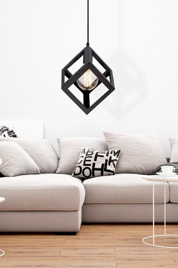 Cup Tekli Sarkıt Siyah Modern Retro Sarkıt Mutfak Salon Sarkıt Avize - 1