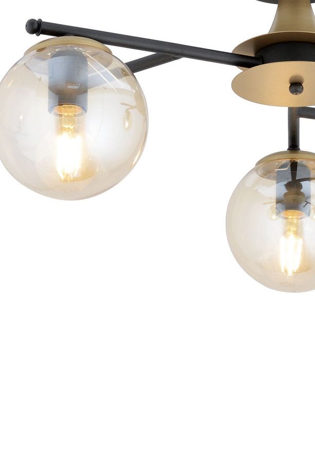 Peyda 3'lü Siyah Eskitme Bal Camlı Modern Koridor Yatak Odası Salon Avize - 4