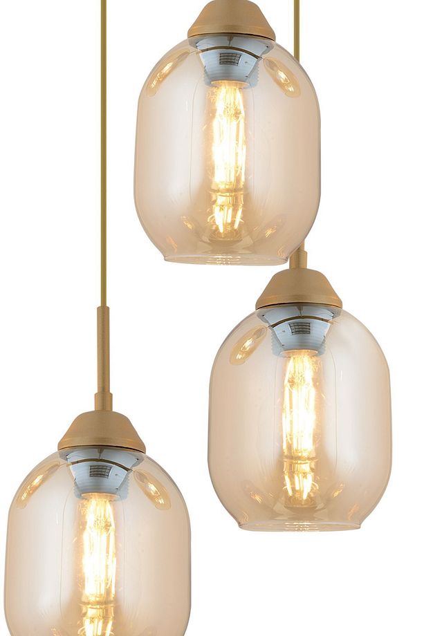 Hierro 3 Lü Yuvarlak Eskitme Modern Salon Avize - 4
