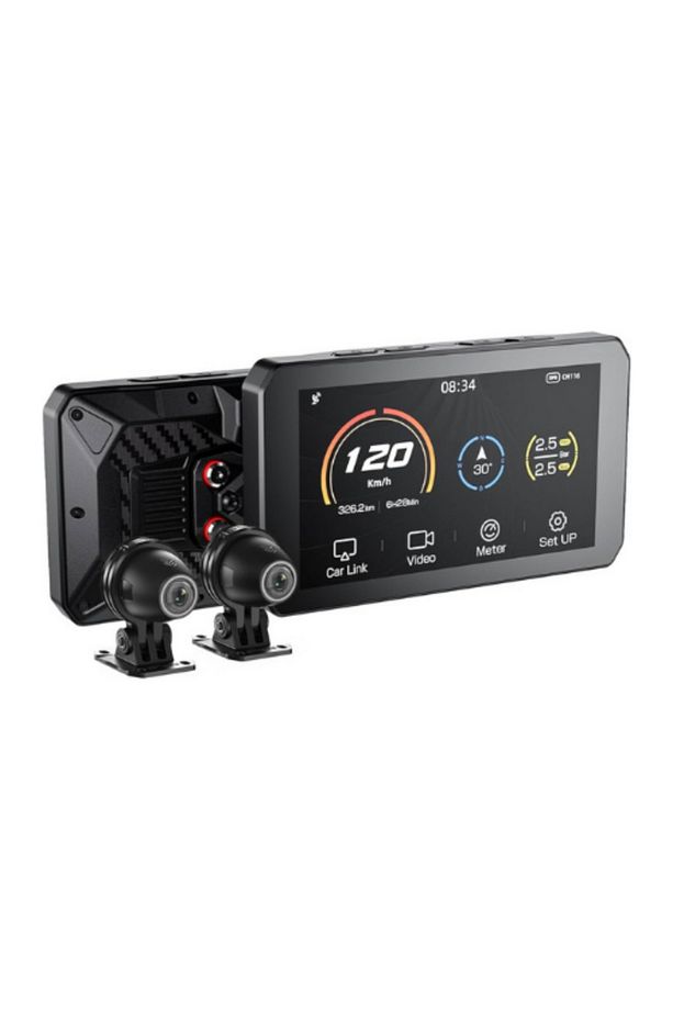 AIO-5 Lite Motosiklet CarPlay Android Auto GPS Navigasyon Sistemi, BSD, STARVIS HDR 5" LCD, 60FPS, - 1