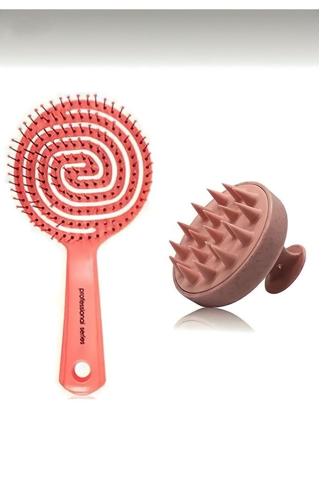 Original Hair Care Brush Hair Washing Comb Set of 2 3D (3D)