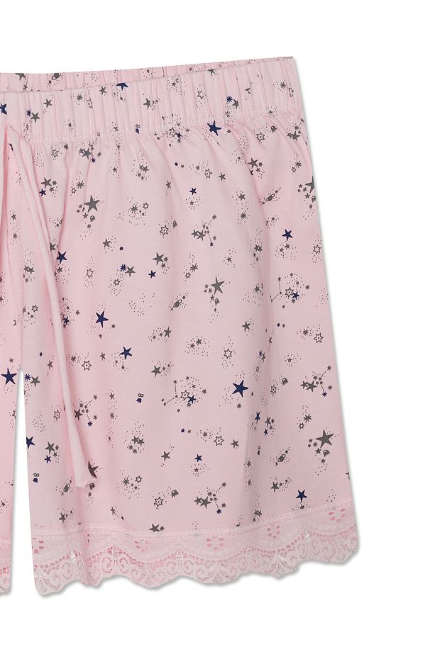 Pamuklu Paçası Dantel Pijama Kadın Şort - 2