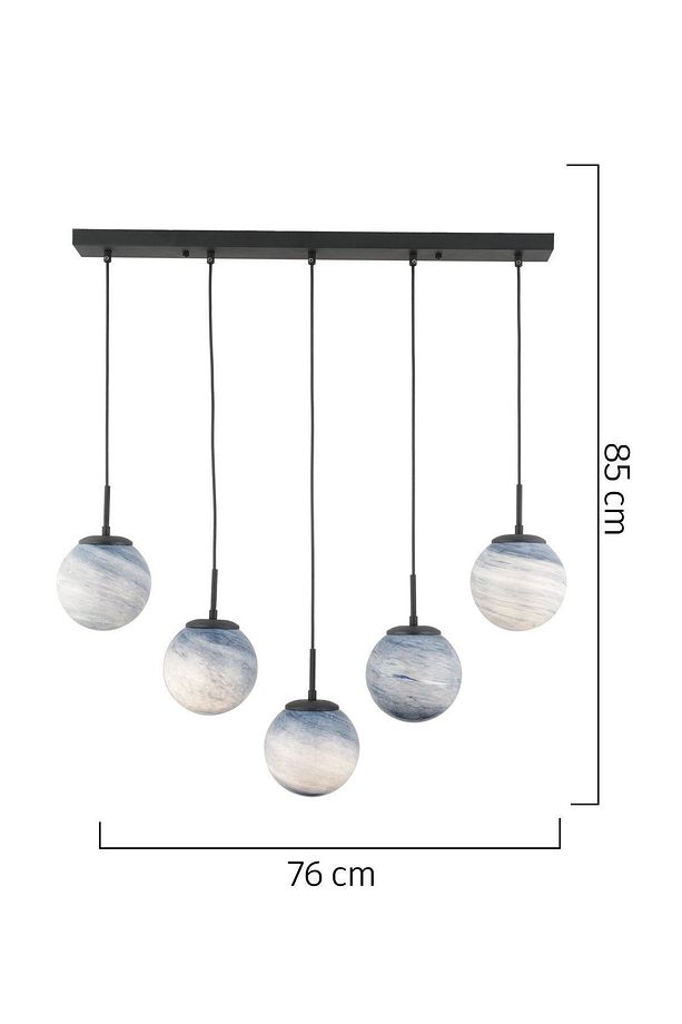 EFSER 5Lİ SIRALI AVİZE Modern Oturma Odası Salon Sarkıt Avize - 6