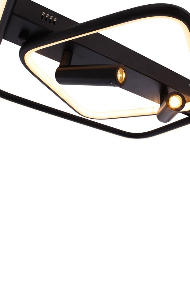 Steve Kare Mat Siyah Boyalı 50 Watt 300k Spot Salon Mutfak Genç Odası Ledli Avize - 6