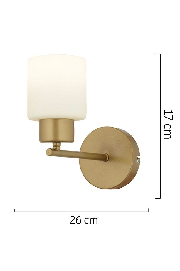 Lima Eskitme Beyaz Cam Duvar Lambası Yatak Odası-Yatak Başı-Banyo İçin Modern Aplik - 2