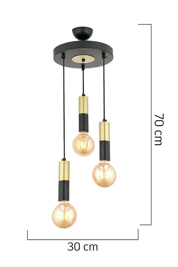 Miranda 3Lü Sarkıt Eskitme Sarkıt Modern Genç Odası Mutfak Salon Sarkıt Avize - 3