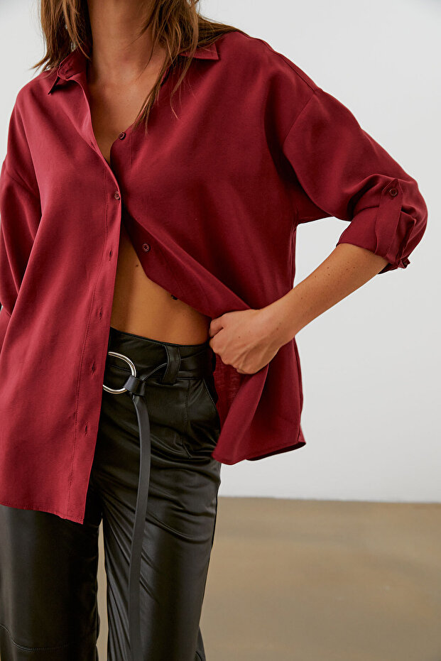 Apoletli Oversize Gömlek - 4