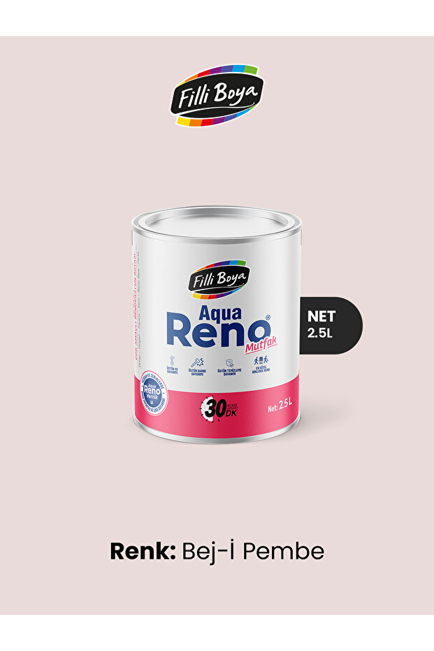 Aqua Reno Mutfak 2.5 Lt Bej-i Pembe - 1