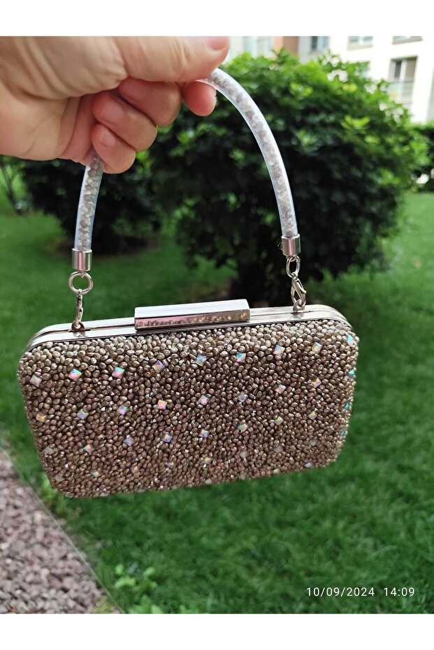 حقيبة سهرة منقوشة على الظهر موديل جديد - 1