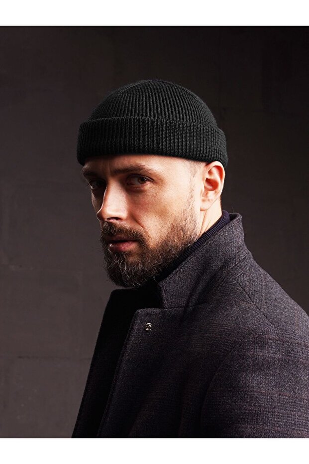 Tiriko Skullcap Model Black Short Beanie Hipster Beanie Leon Beanie Hip Hop Beanie Standard Size