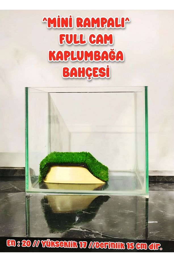 Su Kaplumbağa Bahçesi & Rampası / Kaplumbaga Habitat Fanus Akvaryum Teraryum - 2