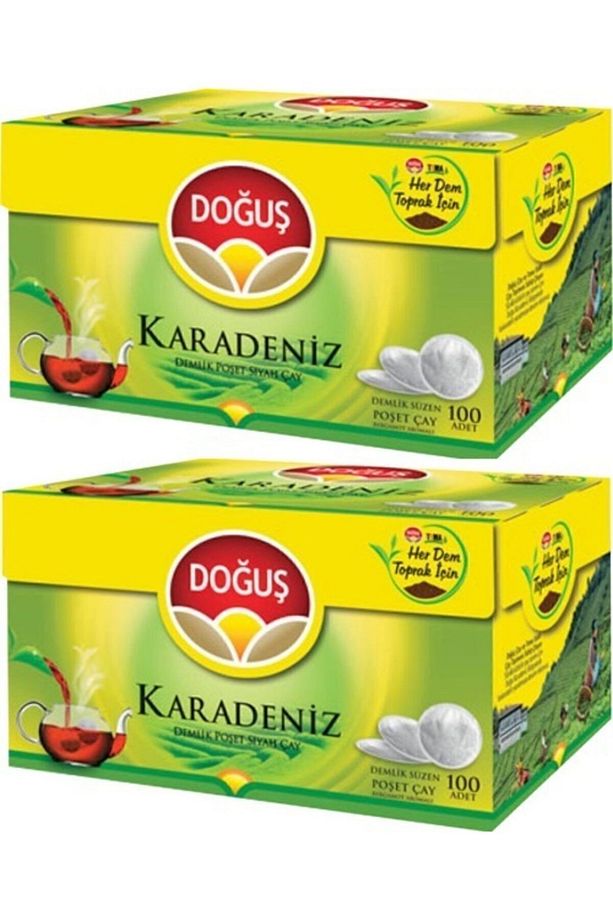 Doğuş Karadeniz Demlik Poşet Çay 100 Adet 2 Paket - 1
