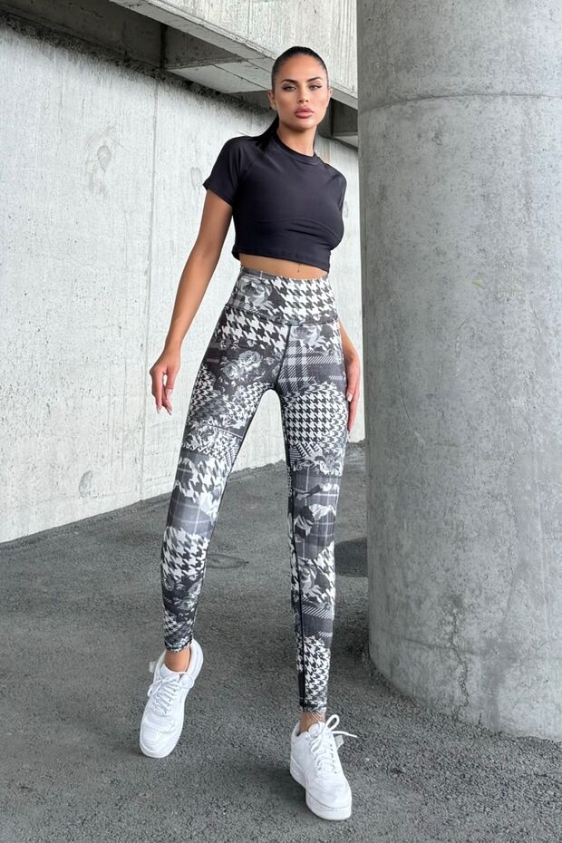 طماق نمط Houndstooth - 6