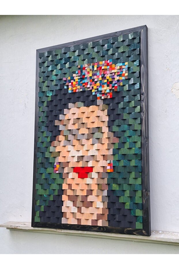 Ahşap Akustik Panel Ev dekorasyonu Diffuser Duvar Paneli 120*80 cm - 2