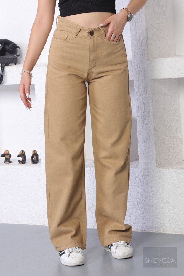 Mink High Waist Boyfriend Wide Leg Loose Wide Leg Trousers
