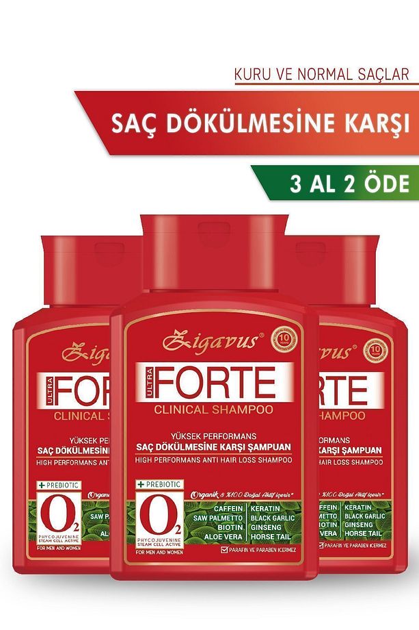 Forte Kuru Ve Normal Saçlar Için Saç Dökülmesine Karşı Şampuan 300 ml 3 Al 2 Öde Biotin Keratin - 1