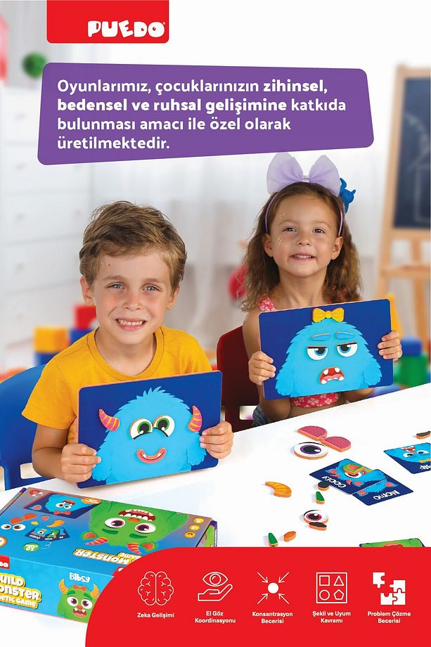Manyetik Oyun Seti - Build A Monster - 7