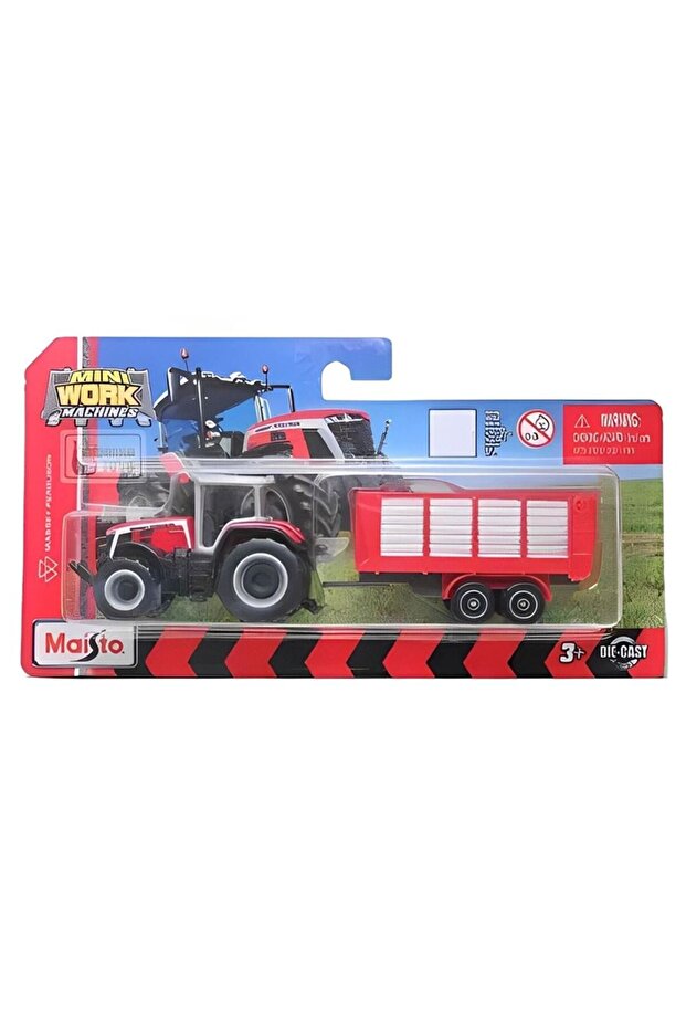 Mini Work Machines Traktör ve Römork Set-03 - 2