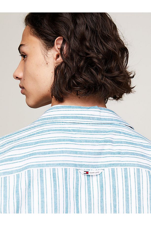 Erkek Tjm Stripe Linen Gömlek - 3
