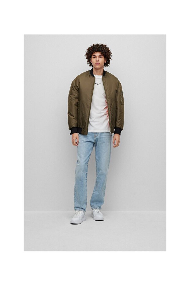 El Yazısı Logolu Rahat Kesim Pamuk Tişört - 2