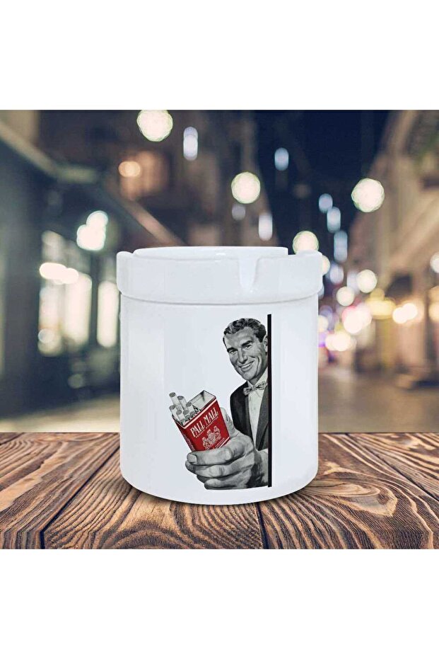 Humorous Ashtray Smiling Man Printed Ash Tray K-140
