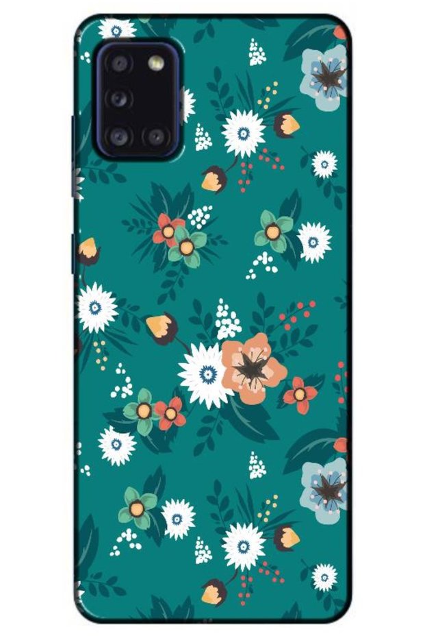 Samsung Galaxy A31 Compatible Case Spring Flowers Printed Silicone Case (Printed)