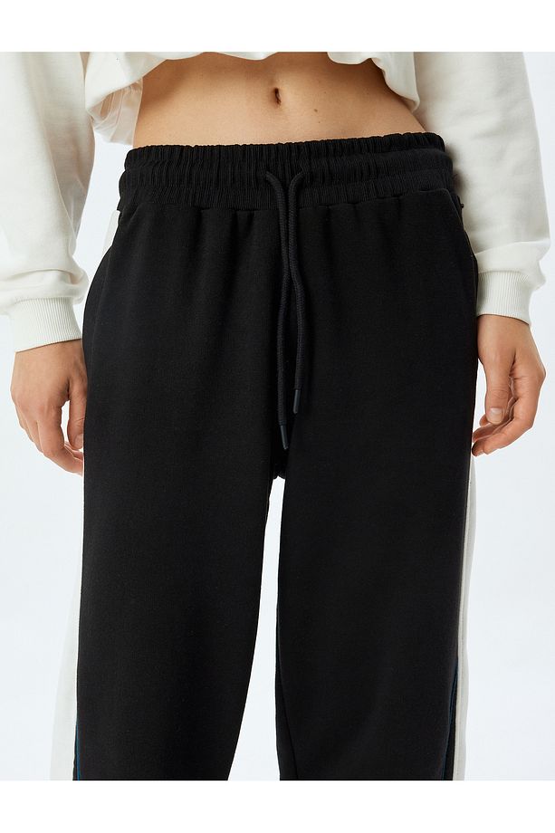 Şardonlu Oversize Geniş Paça Eşofman Altı - 5