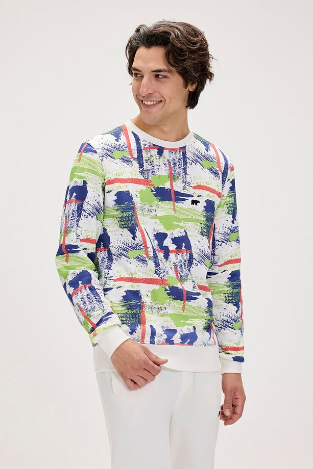 Flame Crewneck Erkek Sweat 24.02.12.017 Off-whıte - 4