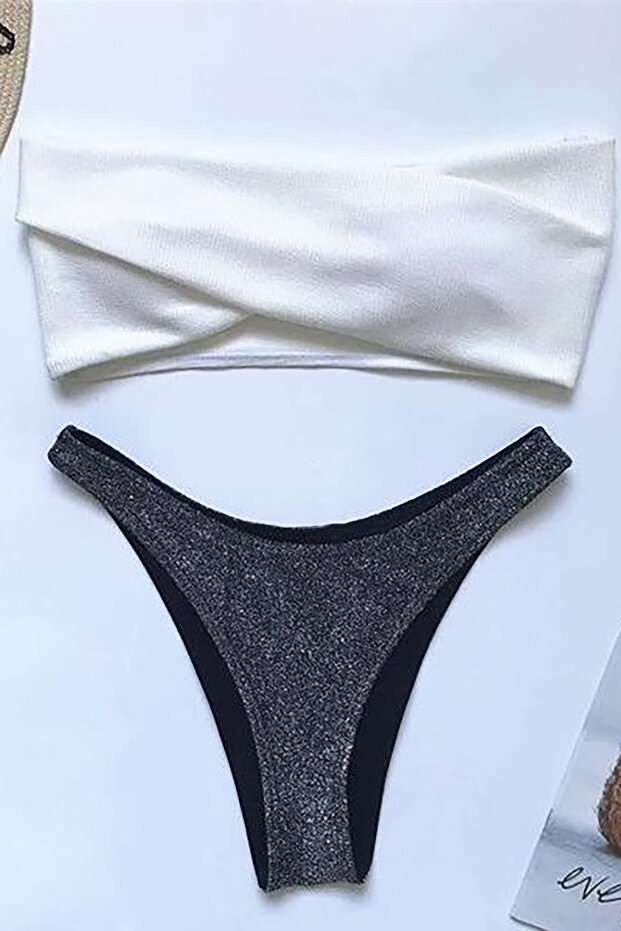 Beyaz Bikini Üstü - 3