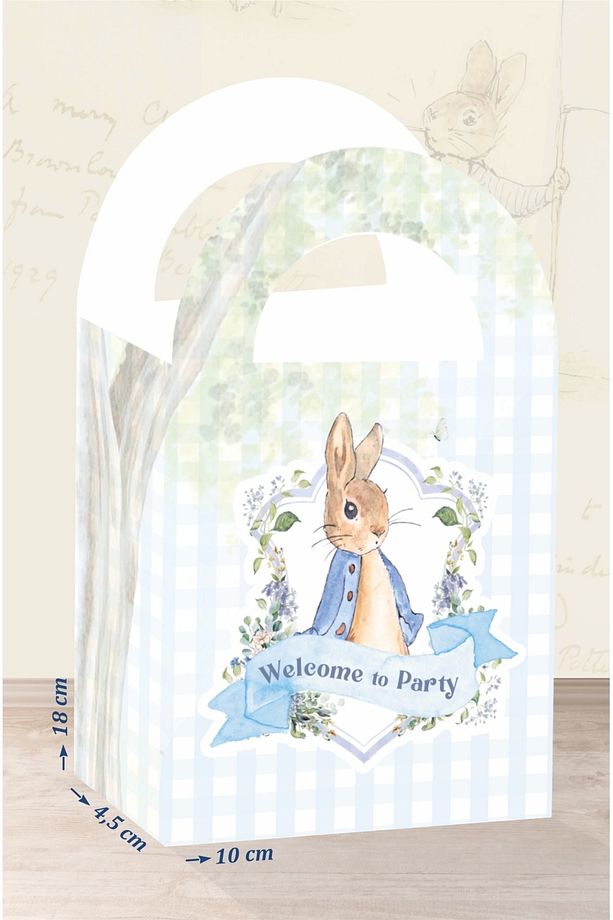 Peter Rabbit Tavşan Teması Çanta 18x10 cm *8'li Paket - 1