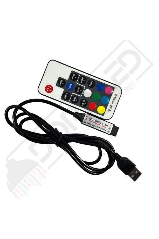 Rgb Kontrol Modülü Rf Usb Giriş 5-24 Volt Led Şerit Için - 4