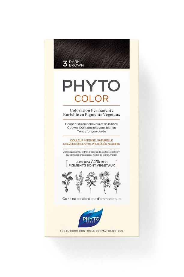 Phytocolor 3 Koyu Kestane Amonyaksız Kalıcı Bitkisel Saç Boyası - 5