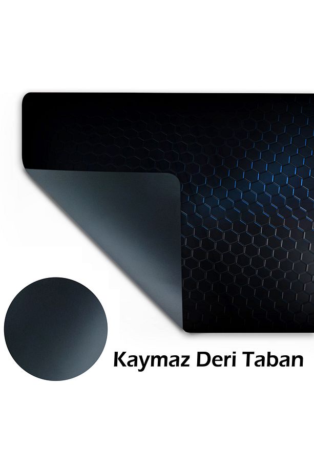 XXl 90*40 cm Siyah 3D Grafik Rahat Çalışma Ve Oyun Klavye Mausepad  /Klavye ve Fare Altlığı - 5