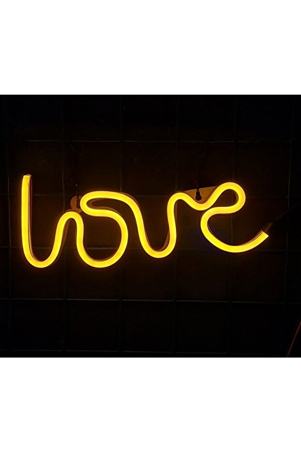 Neon Love Yazısı