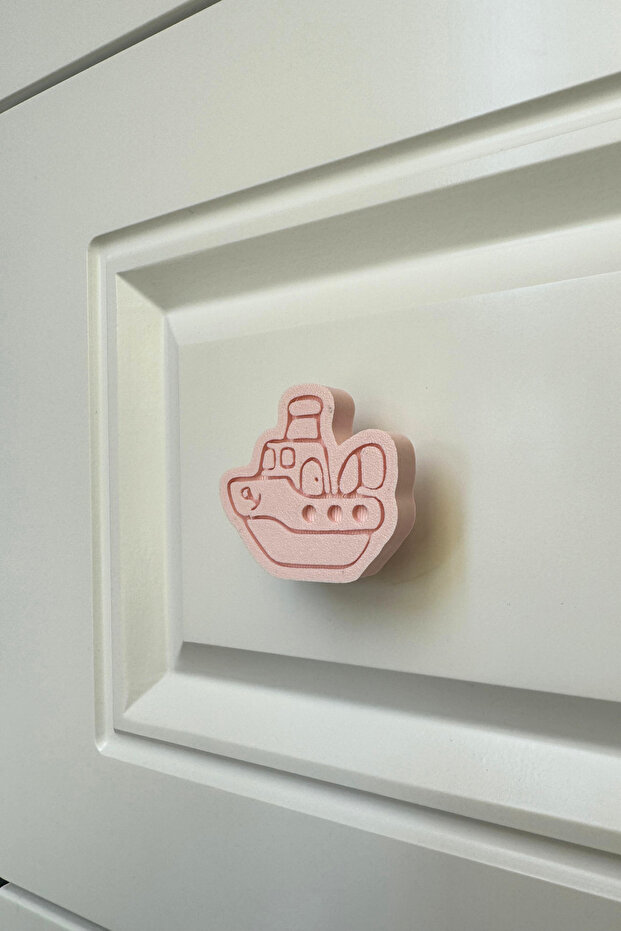 Pink Ship Cabinet Handle - Fun and Stylish Handle for Children's Rooms, Kitchen and Bathroom Cabinets