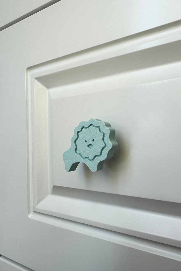 Blue Lion Cabinet Handle - Cute and Durable Furniture Handle for Children's Room, Kitchen and Bathroom,Kulpd