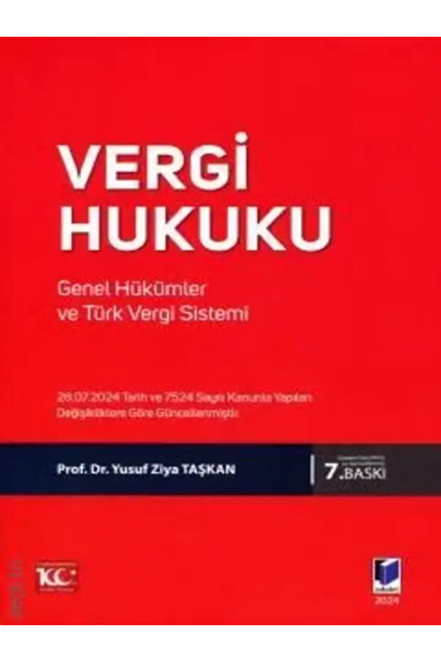 Vergi Hukuku Prof. Dr. Yusuf Ziya Taşkan - 1