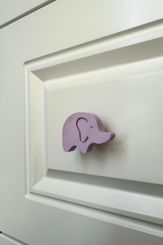 Purple Elephant Cabinet Handle - Furniture Handle That Brings a Fairytale Feel to Children's Rooms!, Handle D