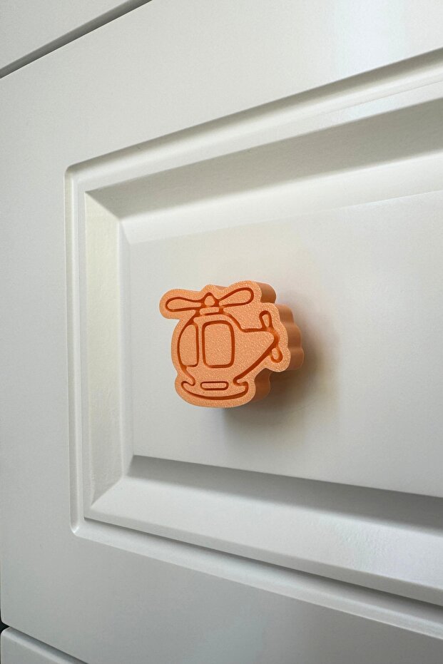 Orange Helicopter Cabinet Handle - Energize Children's Rooms, Kitchen and Bathroom Cabinets!