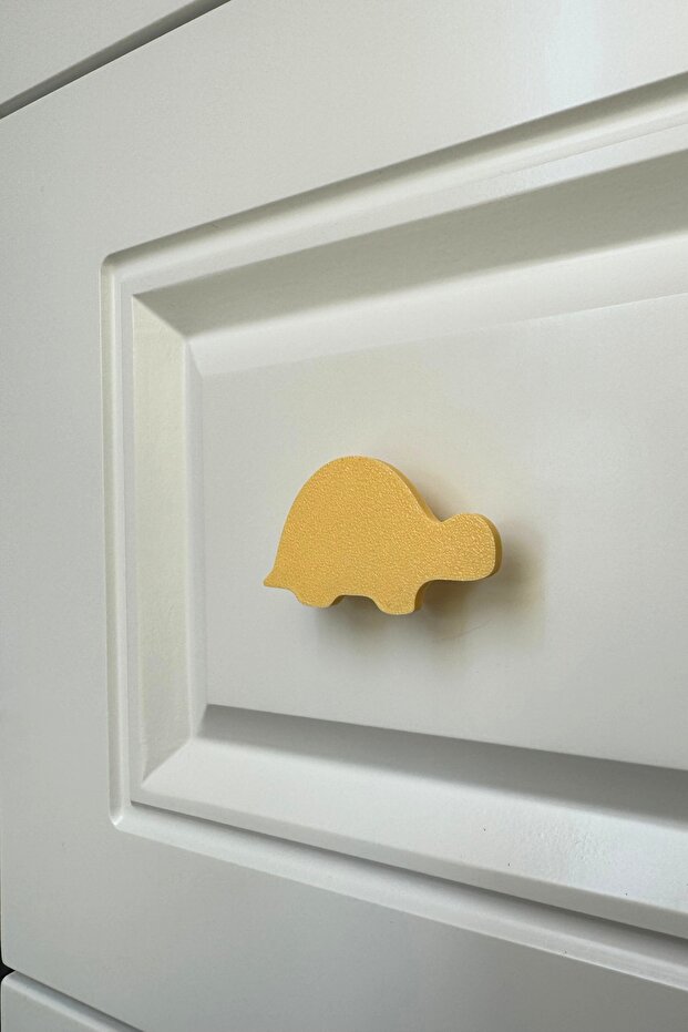 Yellow Turtle Cabinet Handle - Modern and Durable Furniture Handle for Children's Room, Kitchen and Bathroom, Dh