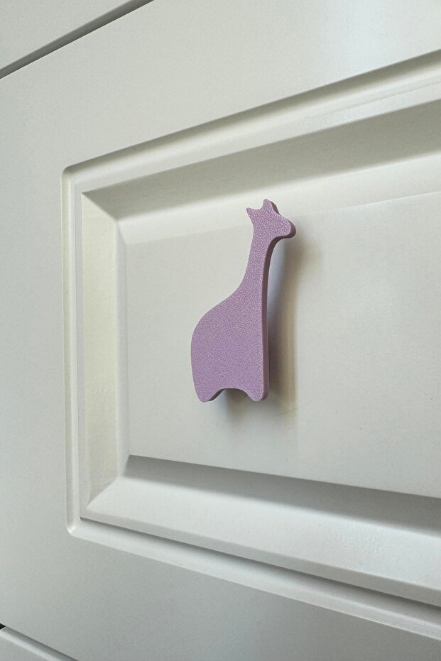 Purple Giraffe Cabinet Handle - Modern and Durable Furniture Handle for Children's Room, Kitchen and Bathroom, Dh