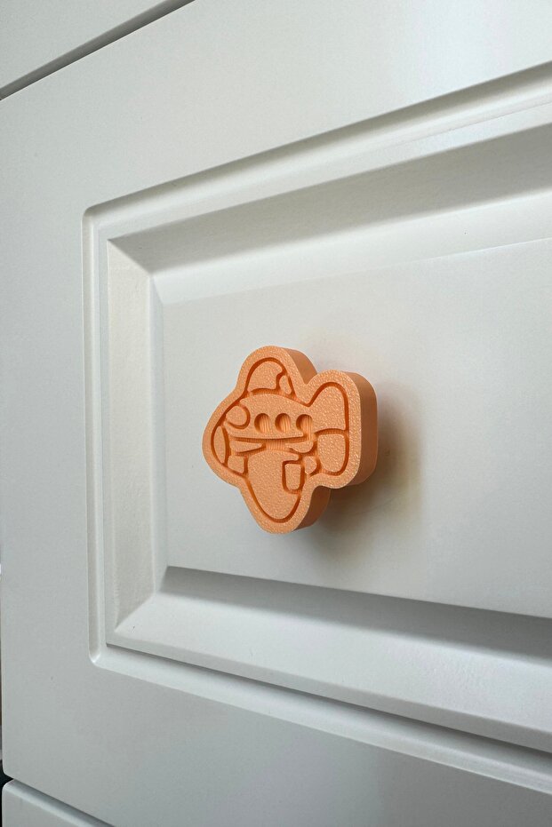 Orange Airplane Cabinet Handle - Modern and Durable Furniture Handle for Children'S, Kitchen and Bathroom Cabinets