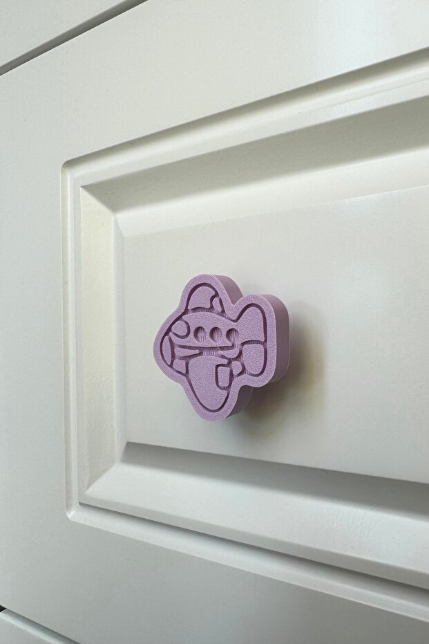 Purple Airplane Cabinet Handle - Modern and Durable Handle for Children, Kitchen and Bathroom Cabinets