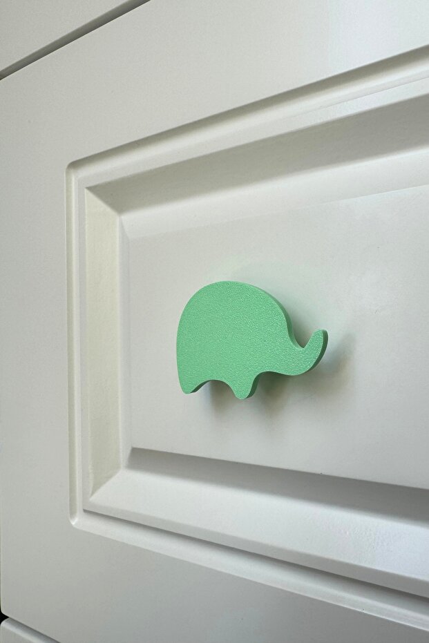Green Elephant Cabinet Handle - Modern, Stylish and Durable Furniture Handle for Children's Room, Kitchen and Bathroom, Dh