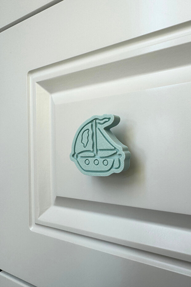 Blue Sailing Cabinet Handle - Durable Handle for Children's Rooms, Kitchen and Bathroom Cabinets
